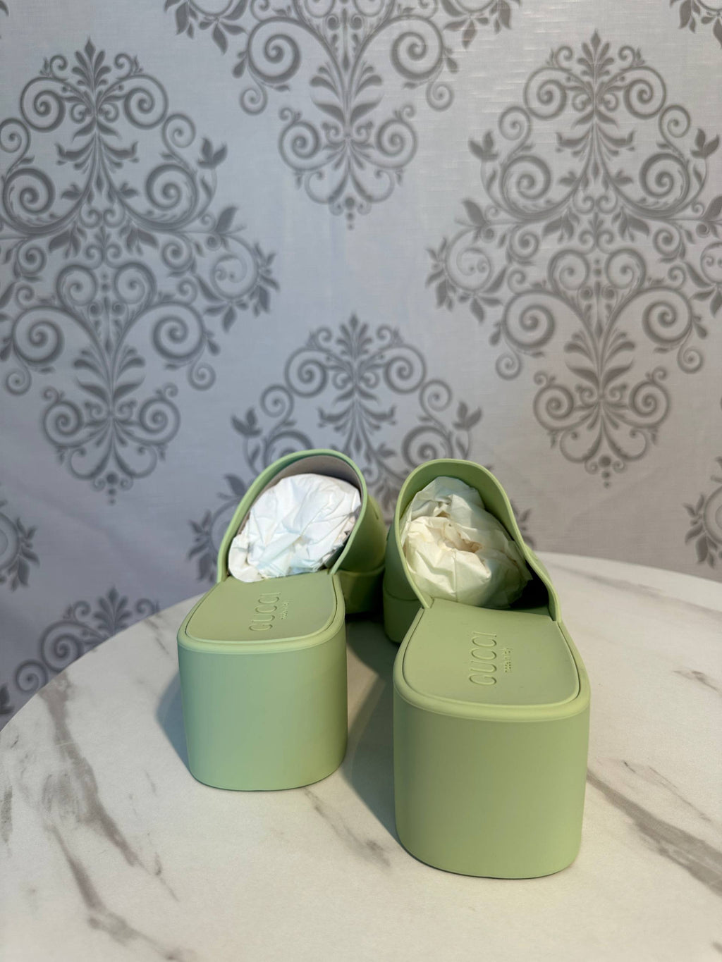 Gucci Papuci Platform cu Logo
